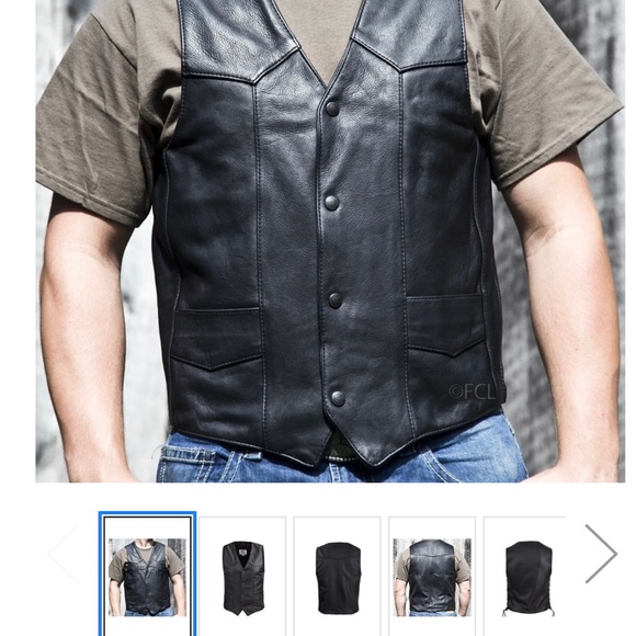 Men’s leather Vest - Picture 9 of 9